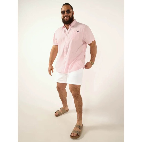 Chubbies Mens Short Sleeve Stretch Friday Pinky Winky Stretch Button Down shirt - Picture 2 of 4